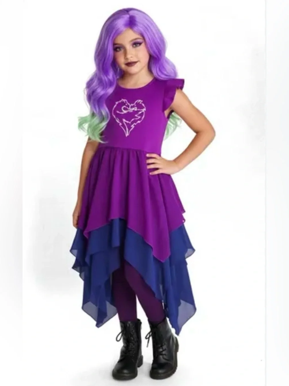Disney D-Signed Descendants Mal Graphic Layered Dress - Picture 2 of 14